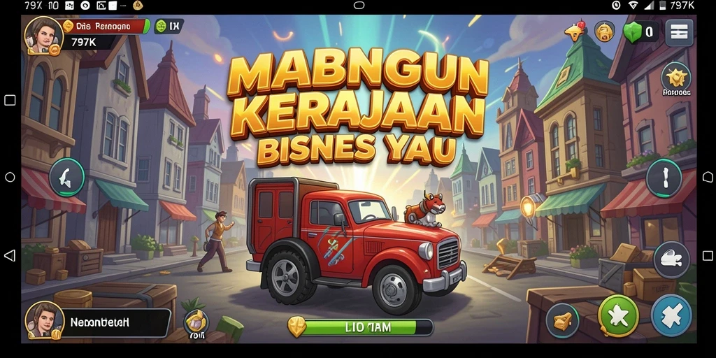Tampilan gameplay 797K yang menunjukkan aktivitas bisnis yang dinamis.