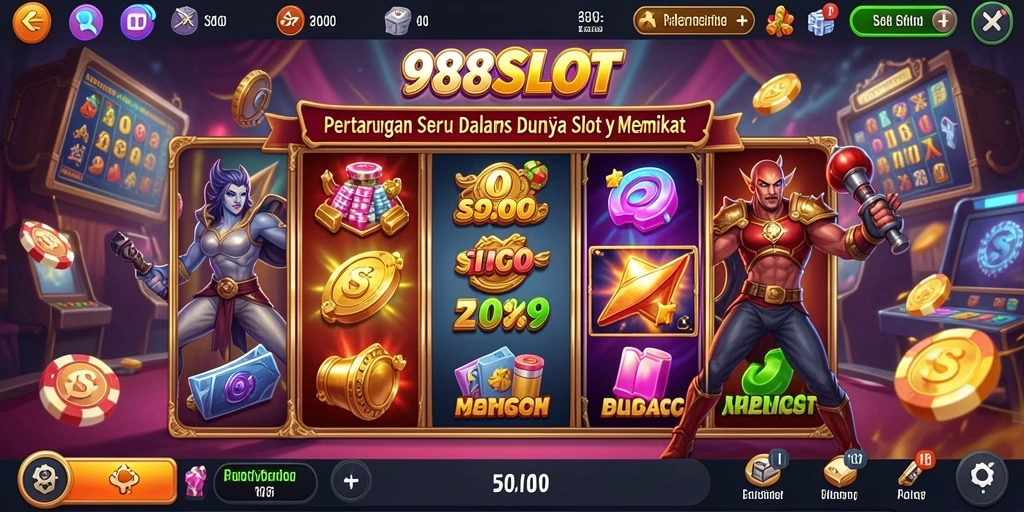 Screenshot <strong>988SLOT</strong> menampilkan aksi pertarungan yang mengesankan dan grafik yang memukau.