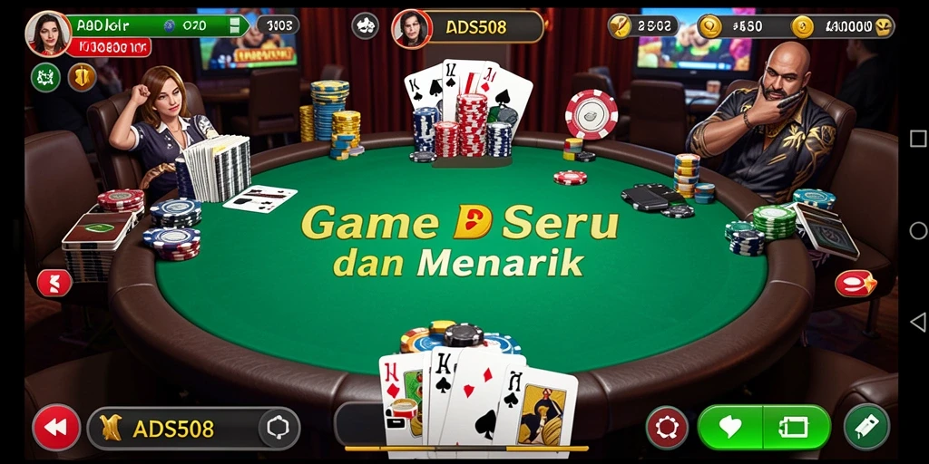Tampilan gameplay Poker yang menarik di aplikasi ADS508.