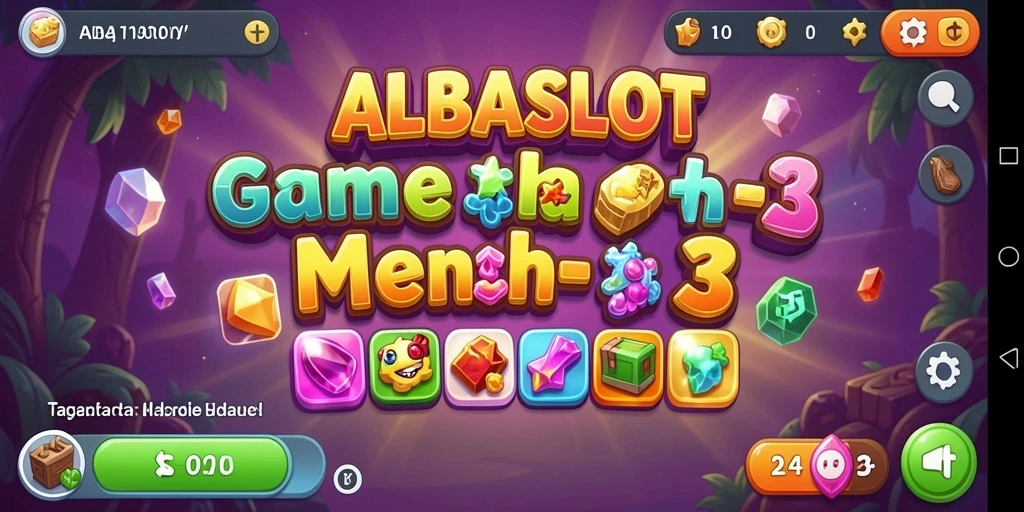 Tampilkan gameplay menarik ALBASLOT dengan kombinasi warna-warni.