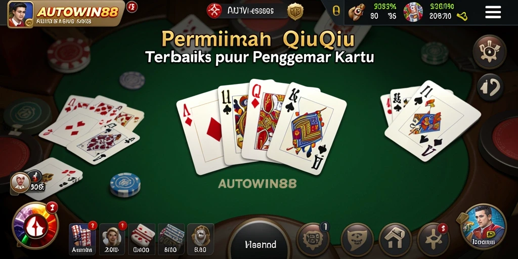 Tampilan gameplay AUTOWIN88 yang menarik dengan kartu QiuQiu.
