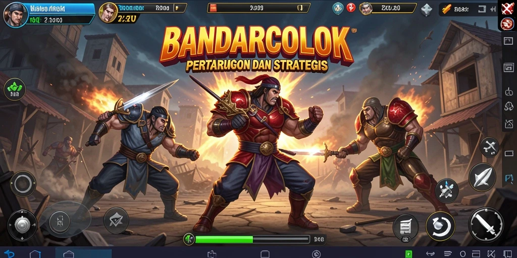 Tampilan gameplay seru dalam pertempuran BANDARCOLOK.