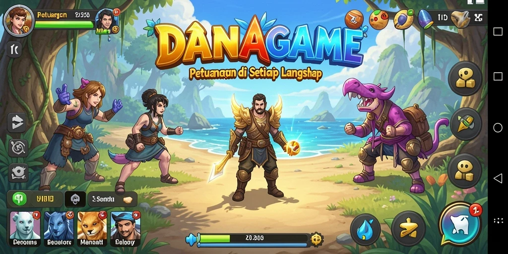 Tampak gameplay seru DANAGAME dengan grafik menawan.