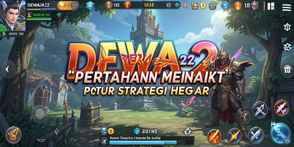 Screenshot gameplay DEWA22 menampilkan serangan menara dan strategi pertahanan.