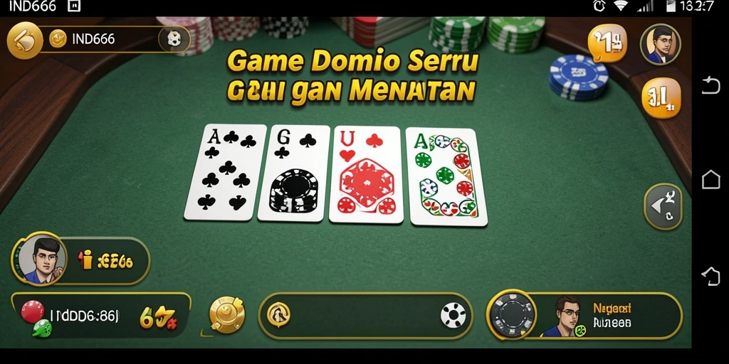 Screenshot gameplay IND666 yang menampilkan keseruan permainan Domino.