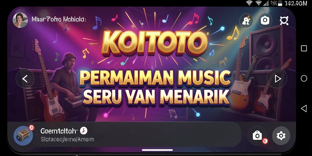 Screenshot gameplay KOITOTO yang menampilkan interaksi musik yang seru.