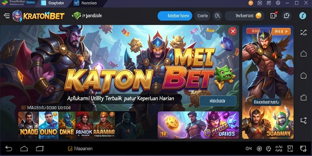 Tampilan utama KRATONBET yang intuitif dan penuh fitur.