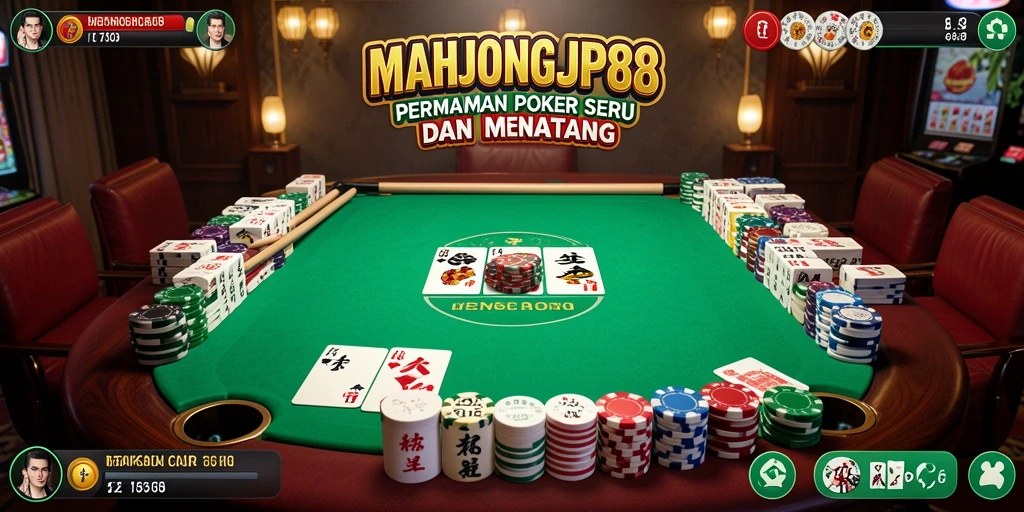 Tampilan gameplay Poker yang menarik dalam MAHJONGJP88.