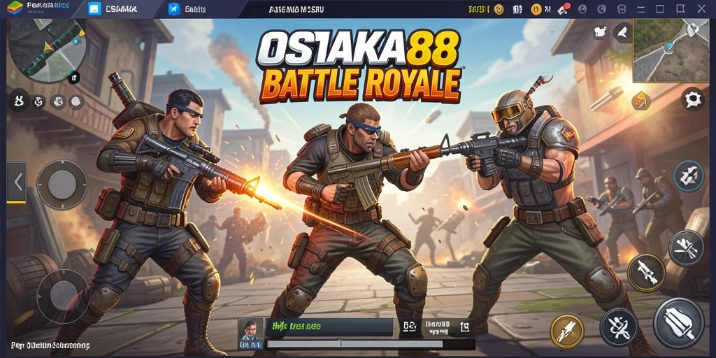 Tampilan gameplay menarik dari OSAKA88 dalam pertarungan Battle Royale.