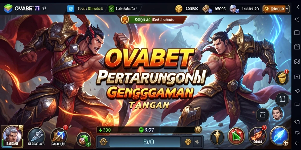 Screenshot menampilkan aksi pertarungan sengit di OVABET.