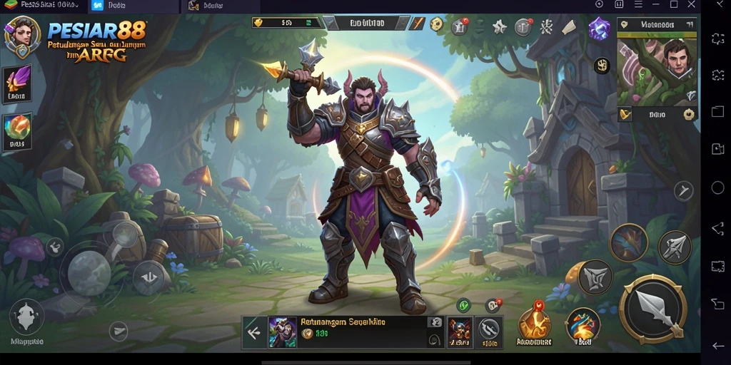 Tampilan menarik dari gameplay PESIAR88 saat menghadapi monster.