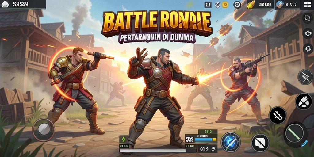 Screenshot gameplay S9S9 dengan aksi pertarungan sengit dan strategi tim.