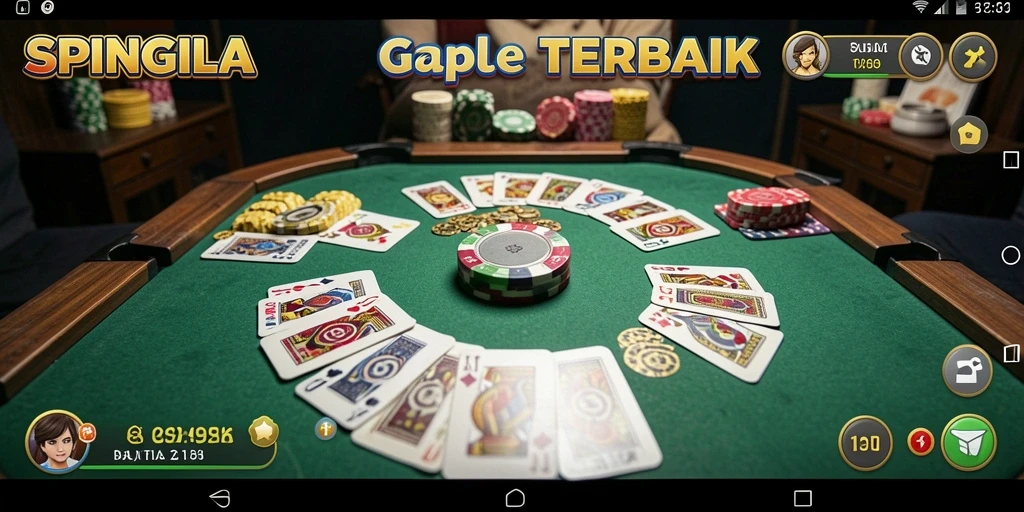 Gameplay seru SPINGILA yang menampilkan momen seru Gaple.