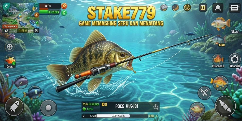 Tampilan menarik dari gameplay STAKE779 saat menangkap ikan.