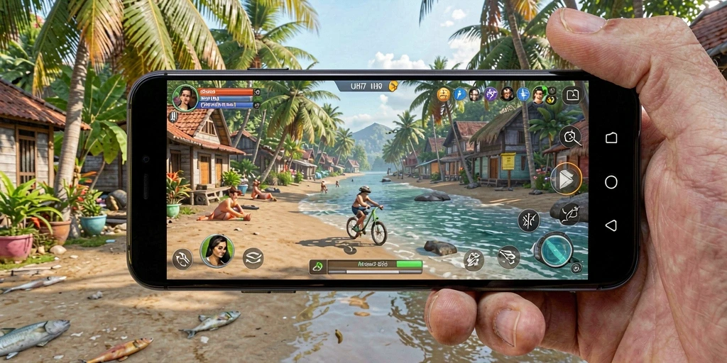Tangkapan layar UH77 menampilkan gameplay yang menghibur dan warna-warni.
