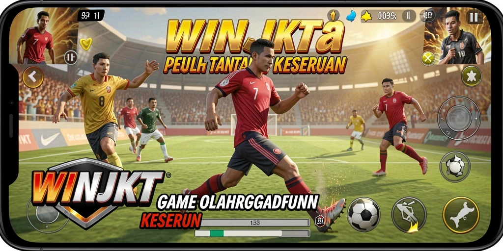 Tampilan gameplay keseruan olahraga dalam WINJKT yang mengasyikkan.
