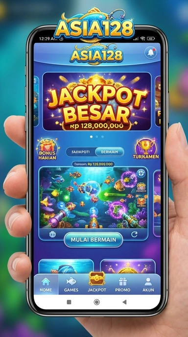 Tampilan antarmuka asia128 yang sederhana dan intuitif.